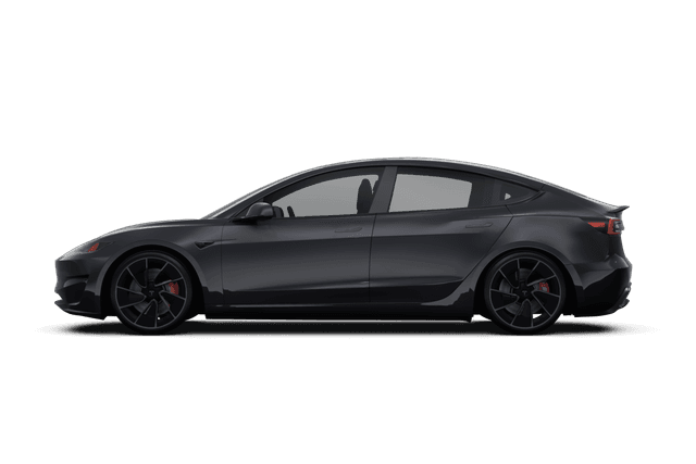Tesla Model 3  - Side view Tesla Model 3  - Side view