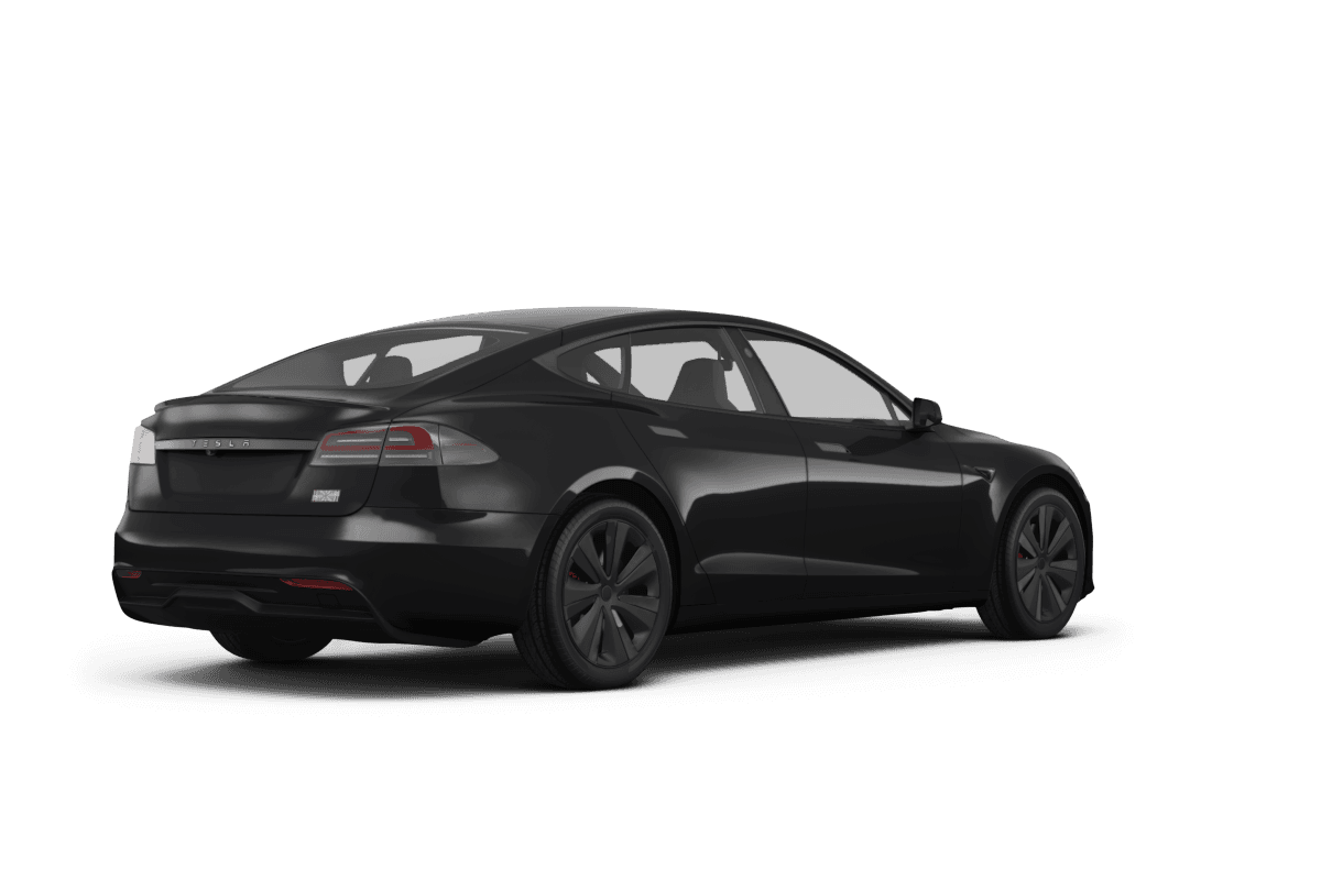 Tesla Model S  - Back view Tesla Model S  - Back view